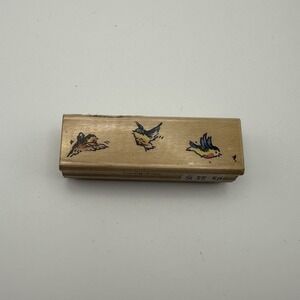 Penny Black Michael Woodward Flying Free 365E Birds Wood Rubber Stamp Vintage